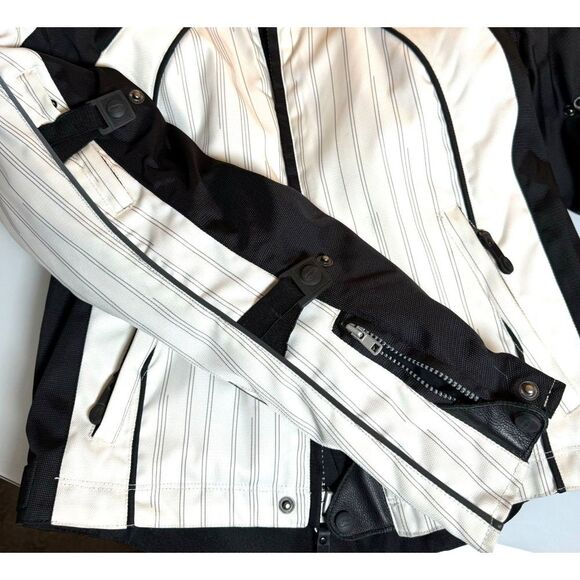 Castle Racewear Streetwear Motorcycle Slate Jacket MED Black White Pads Liner - Picture 5 of 13